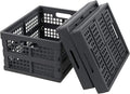 15 Liter Collapsible Crates, Plastic Folding Basket Bins Set of 3 by Yarebest