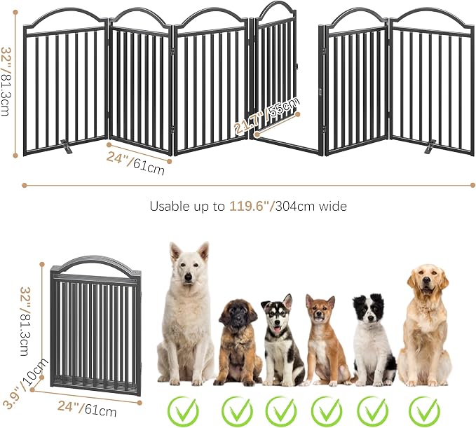 BHG Metal No-Assembly Freestanding Dog Gate - Image 4