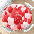 Valentines Day Round Fitted Tablecloth by Unknown