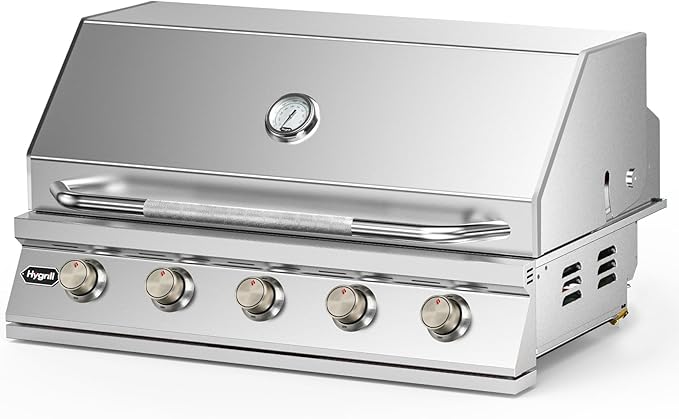 Hygrill 40-Inch Built In Grill, Stainless Steel 5-Burner Grill Head by Stanbroil