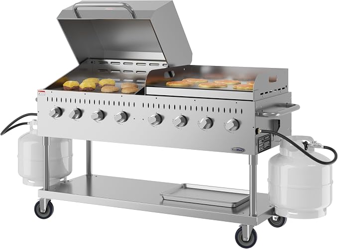 60 in. 8-Burner Commercial Outdoor Propane Gas Grill - Image 2