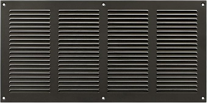 Repa Market Air Vent Cover 16x8 Inch Anthracite Galvanized Steel Louvered Grill by RepaMarket