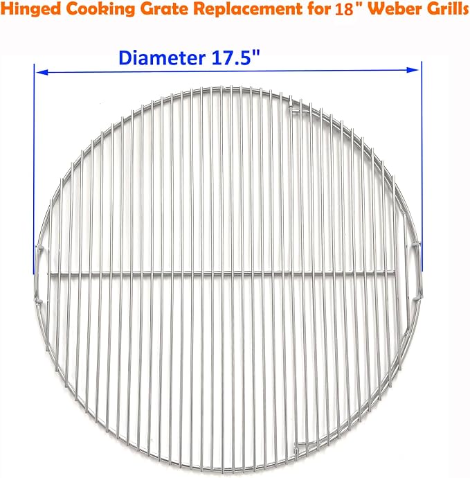 Upgraded Hinged Grill Grate 18 inch Replacement Compatible - Image 2