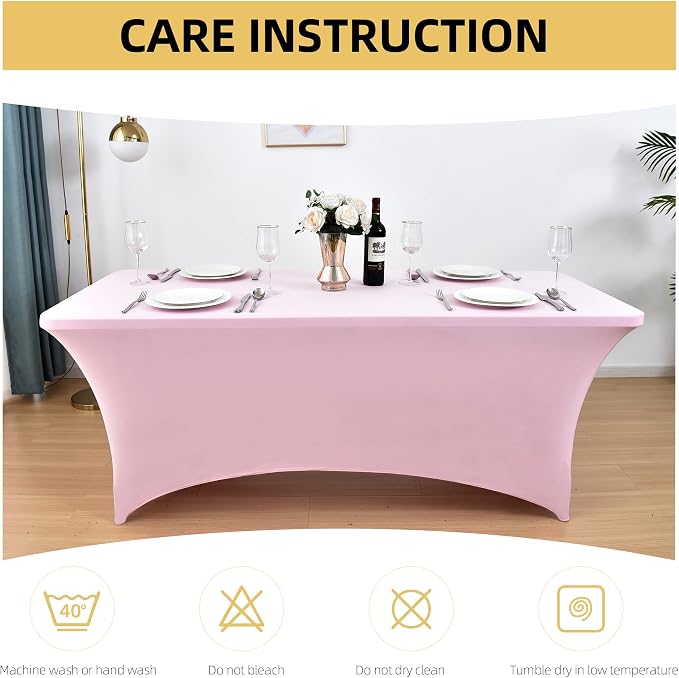 10-Pack 6ft Spandex Table Covers - Image 6