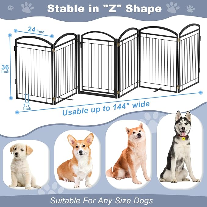 Full Metal Free Standing Dog Gate - Image 6