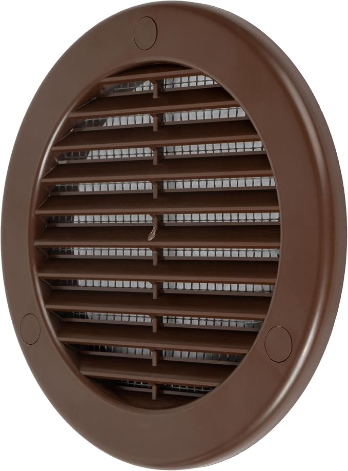 4 Inch Brown Air Vent Cover – Pack of 5 – Plastic Round Air Vent Grill Cover - Image 8