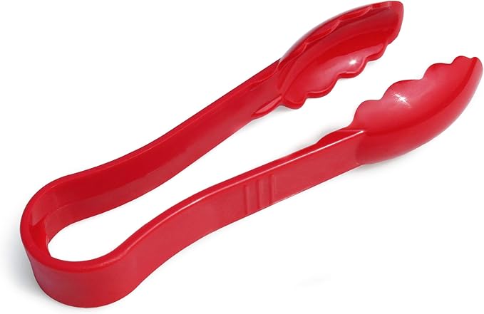 Serving Tongs, Set of 12, Red Food-Safe Polycarbonate