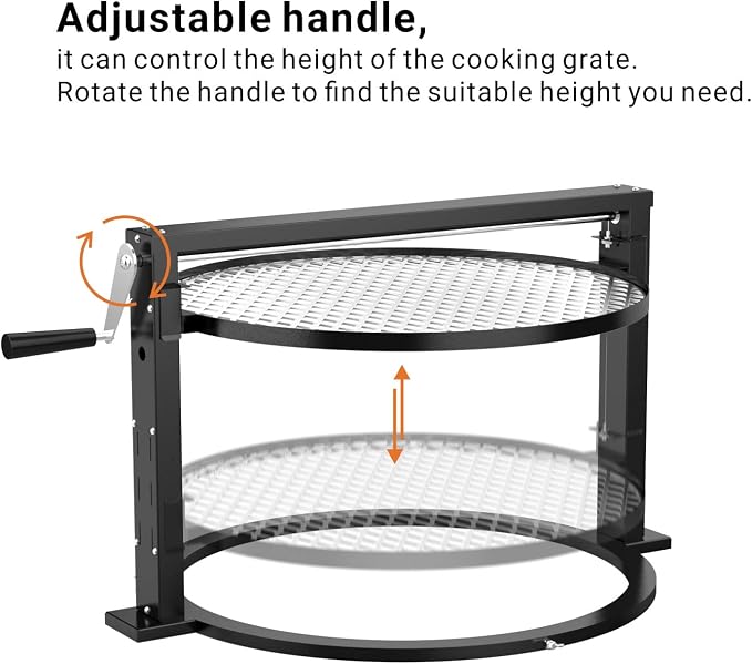 only fire Santa-maria Style Grill Rotisserie System Adjustable Cooking Grate - Image 3