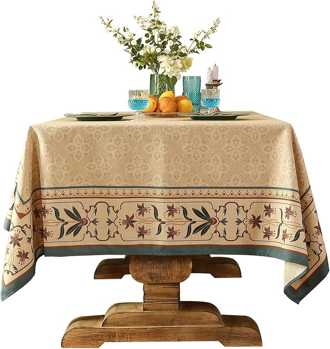 patdrea Designer French Linen Long Tablecloth by Welcometopatdrea
