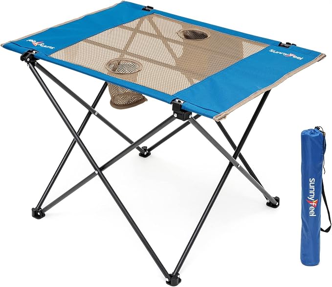 SUNNYFEEL Outdoor Folding Table | Lightweight Mesh Compact Camping Table by SunnyFeelCamping