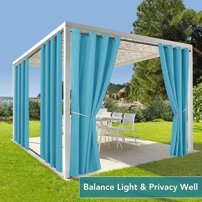 HolidayIdeas Gazebo Curtains Outdoor Waterproof 4 Panels-Windproof Weatherproof - Image 5