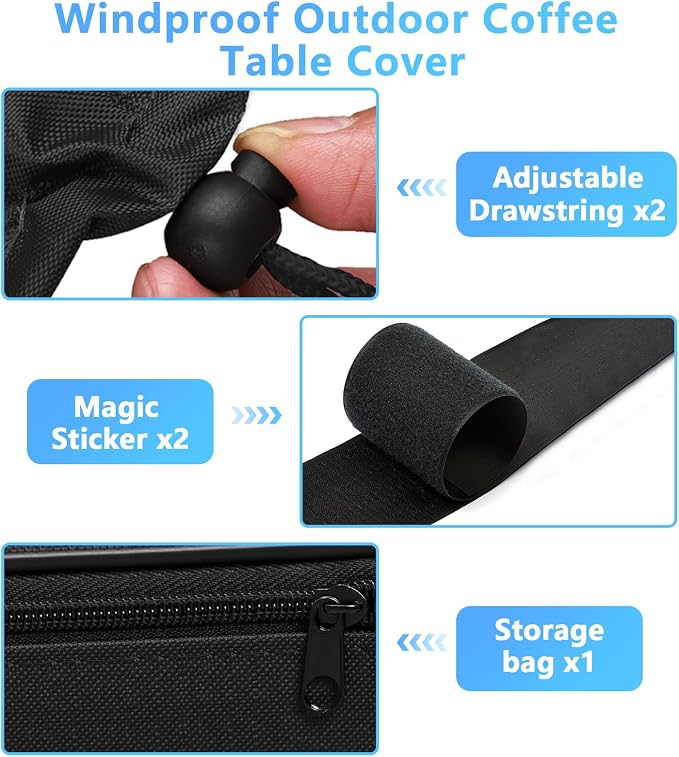 Kovshuiwe Outdoor prep Table Cover 52 inch - Image 6