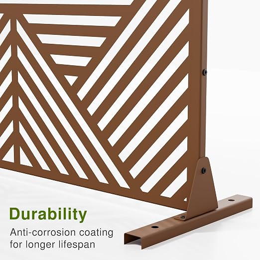 Casaphoria 72" H x 47" W Metal Outdoor Privacy Screen, Freestanding Decorative - Image 5