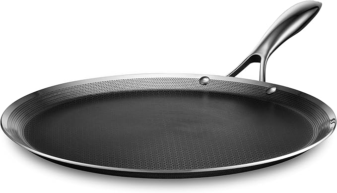 HexClad Hybrid Nonstick 13-Inch Griddle Pan, Stay-Cool Handle, by HexCladHybridCookware