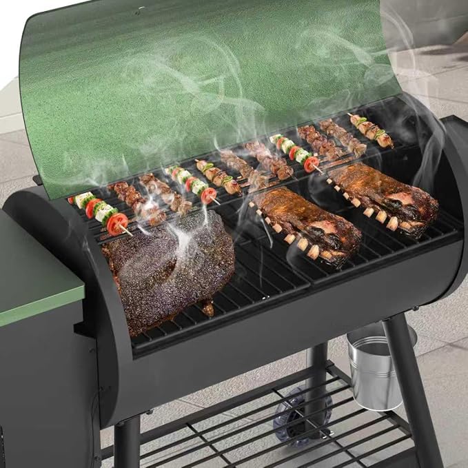 Pellet Smoker Grill Combo, 456 SQ.IN Cooking Area - Image 2