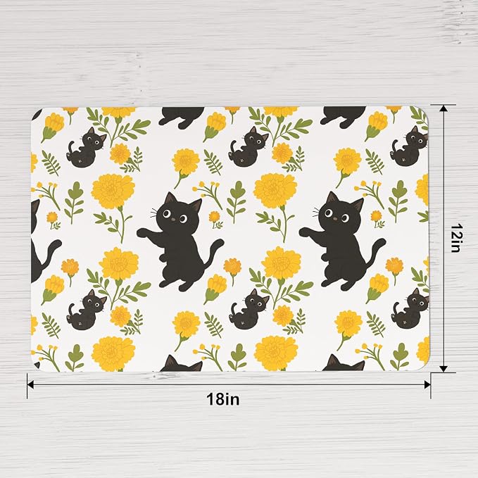 QIYI Placemats Set of 6, 12x18 Inch Faux Leather Place Mats - Image 3