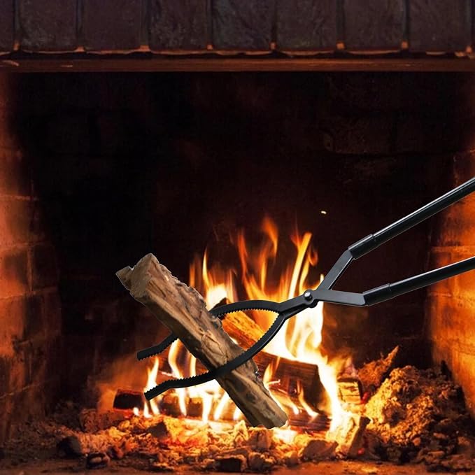 Heavy Duty Firewood Tongs – 42" Large Fireplace Tongs Log Grabber - Image 7