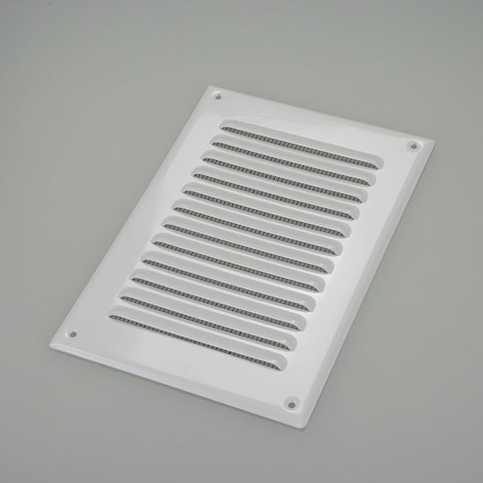 Square Ventilation Grille / 5" x 7" Inch Inside Measurement/White Metal Air - Image 5