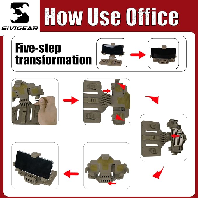 Tactical Phone Holder Available in Full Size Plate Carrier Phone Mount Adjust - Image 7