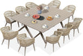 PURPLE LEAF 12 Pieces Outdoor Dining Sets All-Weather PE Rattan Outdoor Patio by PURPLELEAF