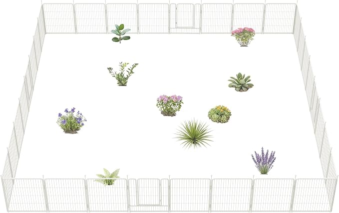 FXW Garden Fence Outdoor for The Yard – 32in x 72.9ft Heavy Duty Metal Animal by FXW