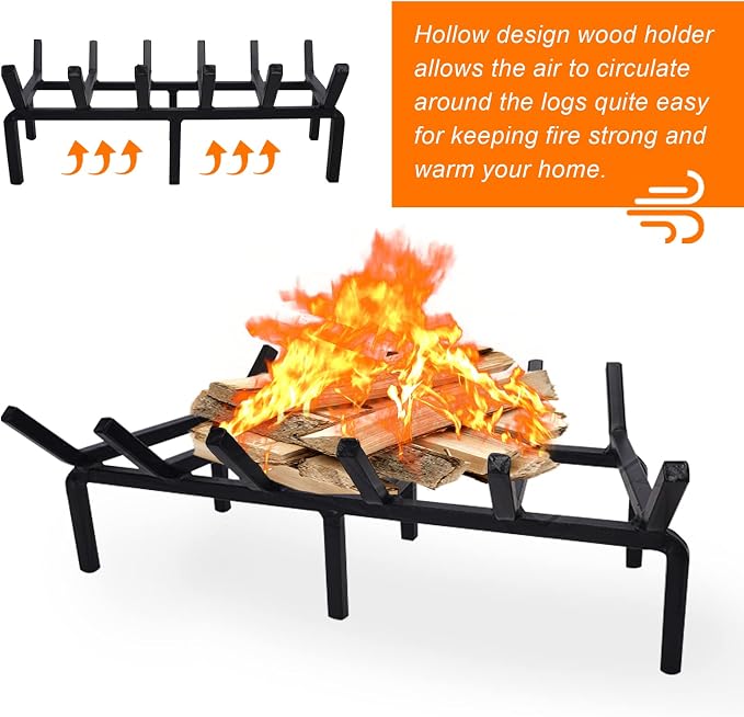 Heavy Duty Solid Steel Fire Grate - Image 6