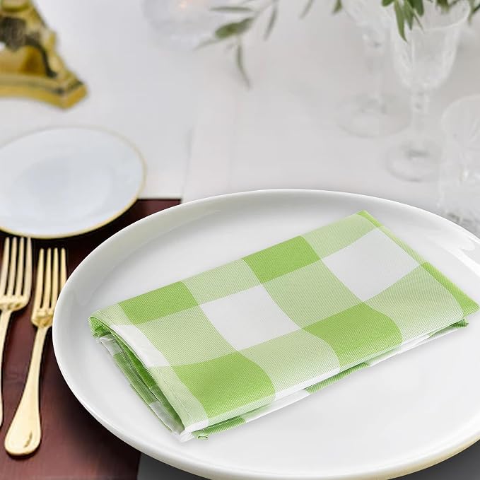 Buffalo Plaid Table Napkins Set of 50 Checkered Cloth Napkins 17x17 inch - Image 5