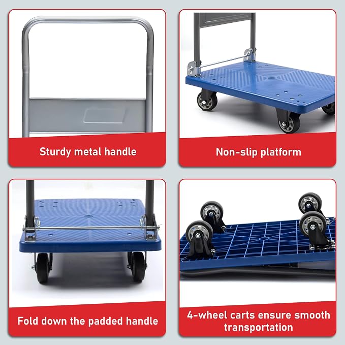 660 lbs Foldable Platform Truck Dolly - Image 4