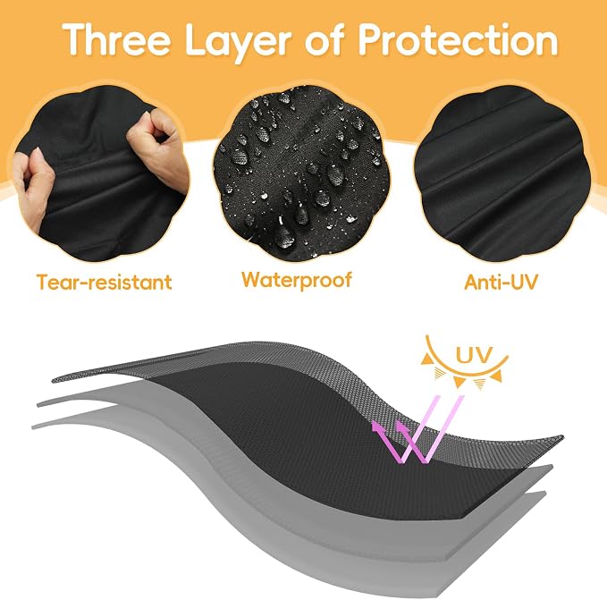 Grill Cover for Weber Lumin Electric Grill, Lumin Compact Grill, 600D Heavy - Image 5
