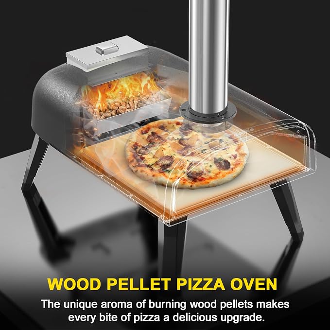 Pizza Oven Outdoor 12" Wood Fired Pizza Ovens Pellet Pizza Stove - Image 4