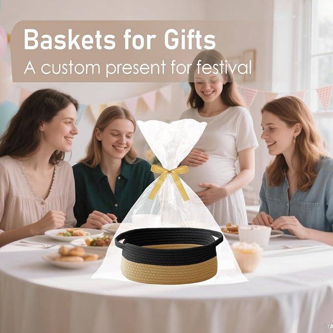 Woven Basket, Small Rope Storage Bin - Image 4