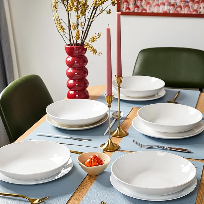 DOLOPL Faux Leather Placemats Set of 6, Wipeable Anti Slip Dining Place Mats - Image 6