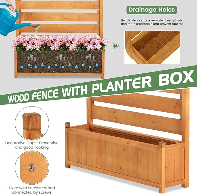 Air Conditioner Fence, Outdoor Wood Privacy Screens - Image 3