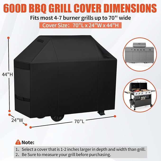 iCOVER Grill Cover 70 inch, BBQ Grill Cover - Image 2