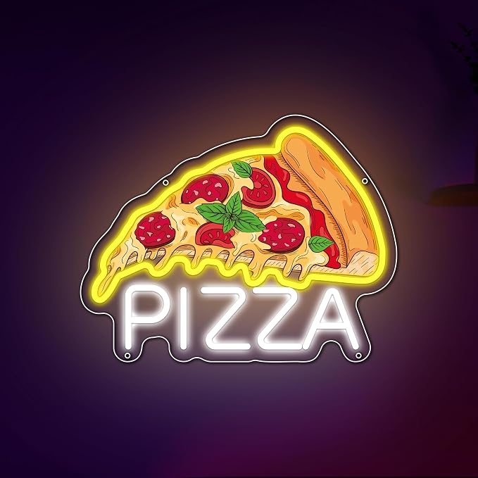 Pizza Neon Sign for Wall Decor, Dimmable Pizza Led Signs, USB Powered Neon - Image 7