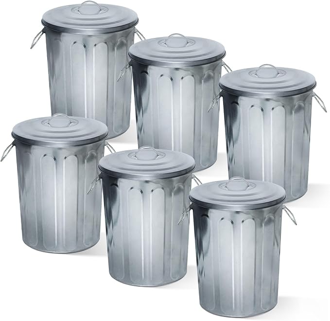 Plexon 5 Gallon Small Metal Trash Can by Plexon