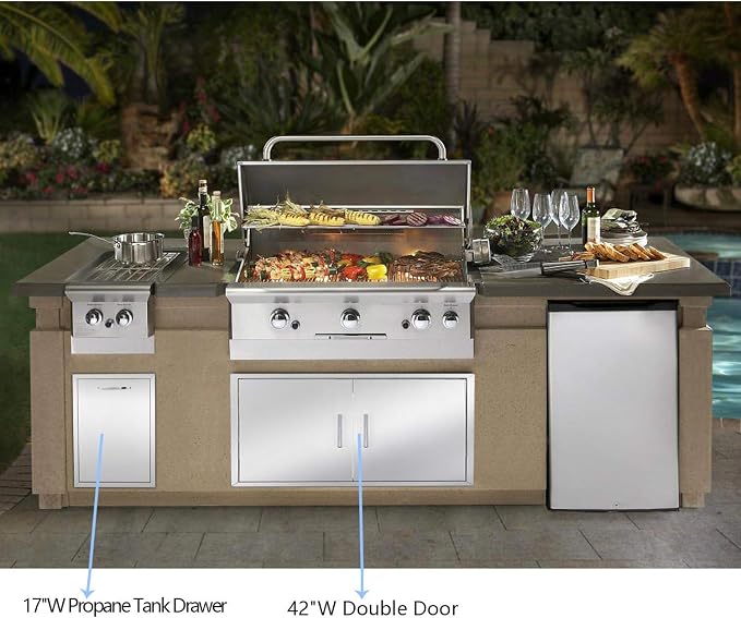 TIANAI Outdoor Kitchen Single Drawer Stainless Steel BBQ Single Drawer - Image 2