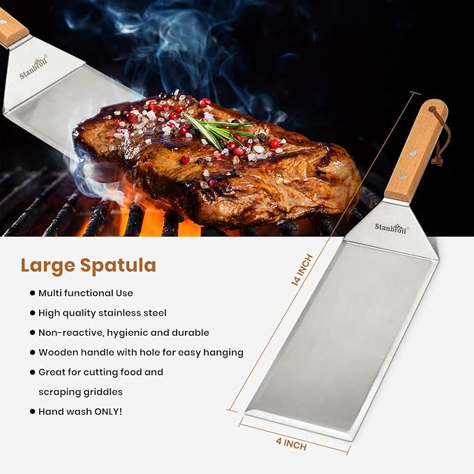 Stanbroil Large Metal Griddle Spatula Set - Image 5
