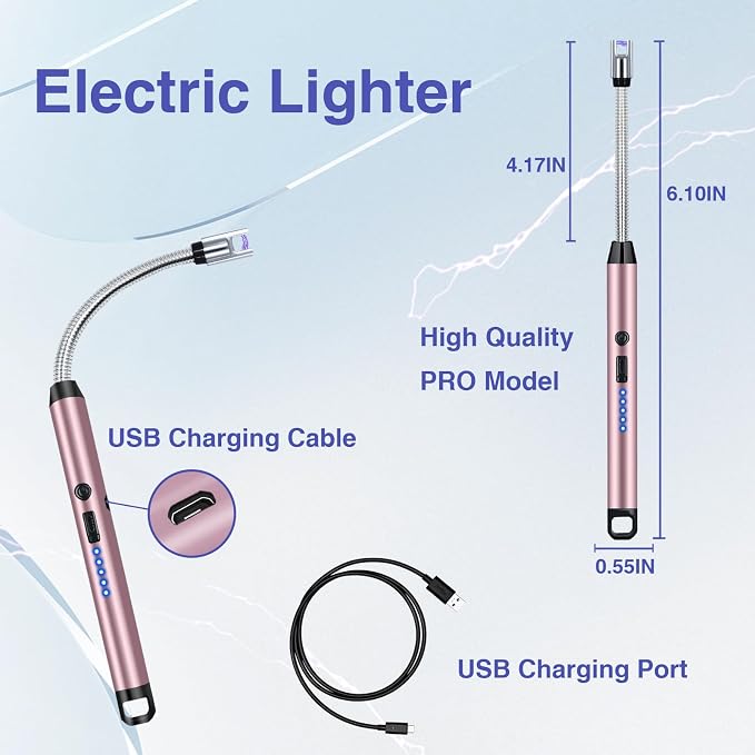 2 PCS Candle Lighter, Electric Lighter Arc Windproof Flameless - Image 7