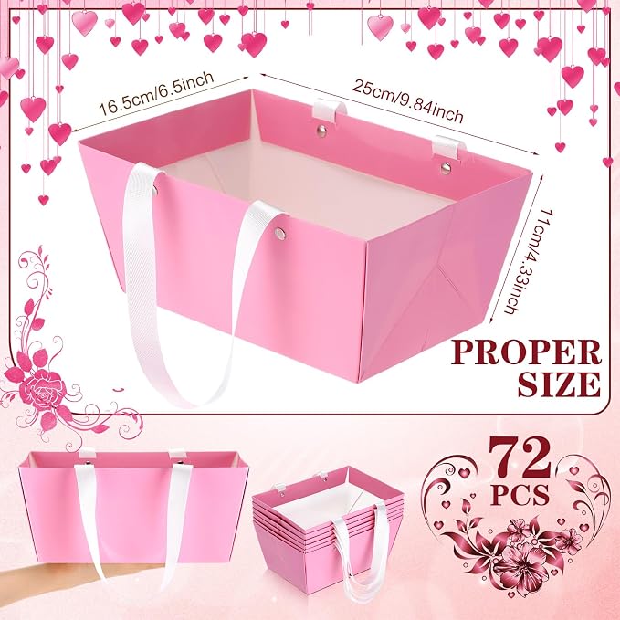Glenmal 72 Pcs Baskets for Gifts Waterproof Empty Kraft Basket Bulk - Image 2