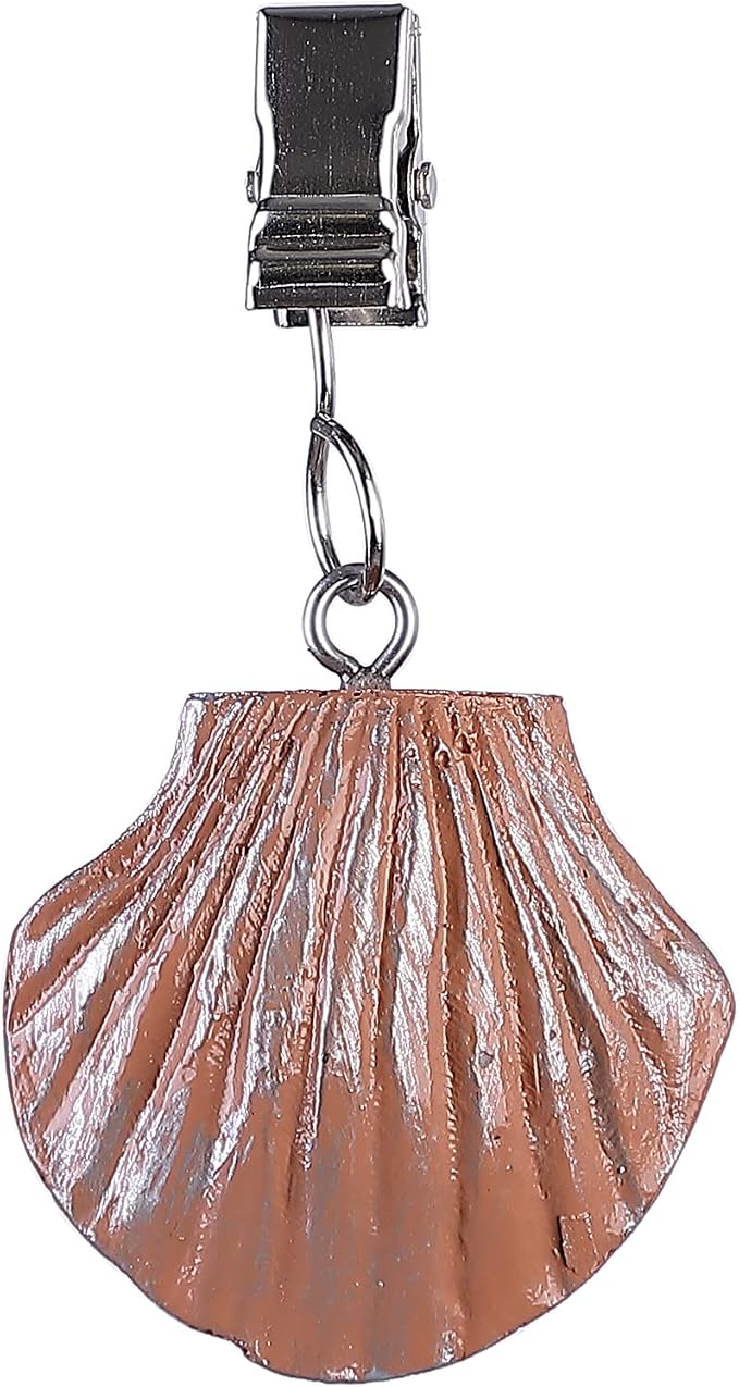 TwoFish Home Set of 4 Resin Chocolate Shells Tablecloth Weights Clips - Image 7