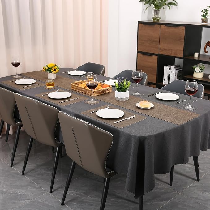 Table Runners 94 Inches Long, Dual-Sided Faux Leather Farmhouse Table Runner - Image 6