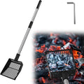Long Handle Fireplace Ash Sifter, Hollow Out Metal Coal Shovel Adjustable by Fantang