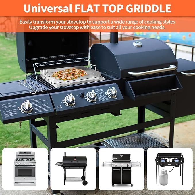 Stainless Steel Griddle for Gas Grill, Flat Top Grill - Image 6