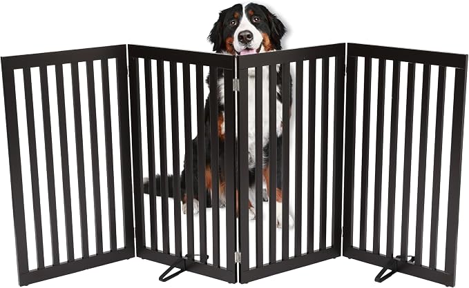 INTERNET'S BEST Dog Gate with Support Feet, Indoor Freestanding Pet Barrier - Image 8