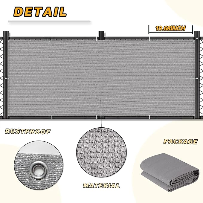 LOVE STORY Balcony Privacy Screen, 3.3'x19.7' Deck Shield Screen Fence Cover - Image 6