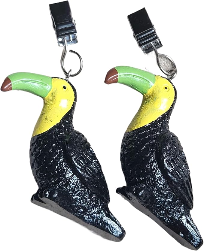 TwoFish Home Set of 4 Toucan Resin Tablecloth Weights Clips Toucan Handicraft - Image 6