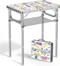 Anbte 2ft Folding Camping Table, 3 Adjustable Height Max 27.5" Small Folding by Anbte
