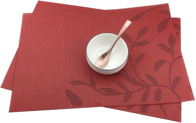 Gugrida Place Mats PVC Set of 6, Table Placemats Set of 6 PVC Table Mats - Image 5