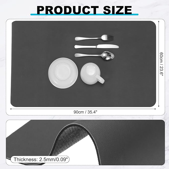 uxcell Silicone Mats for Kitchen Counter, 35.4" x 23.6" Non-Slip Countertop - Image 2